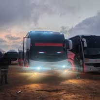 Autobús de Promotur Cuernavaca listo para salir de viaje